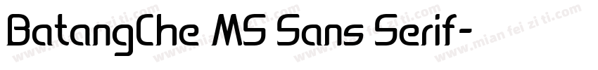 BatangChe MS Sans Serif字体转换